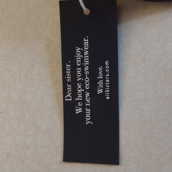 AllSisters Responsible Swimwear Black ScorpII Swim Top Size XS NWT - Picture 9 of 12